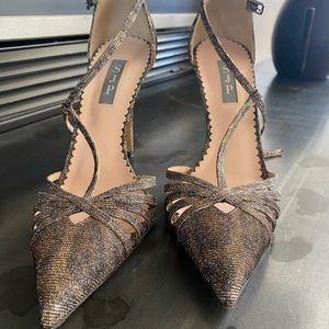 SJP 38.5 sparkly leopard shoes